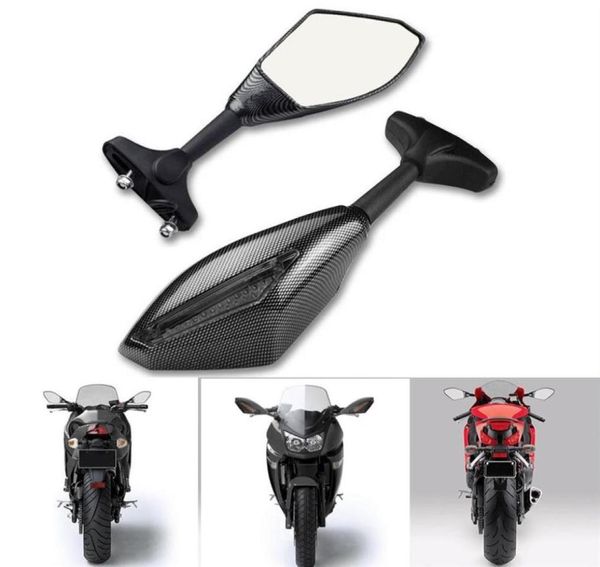 Nuovi specchietti retrovisori sportivi integrati per indicatori di direzione per Yamaha R1 R6 FZ Moto GSXR 600 750 20012005 20092012 GSXR 1000 2001203244482