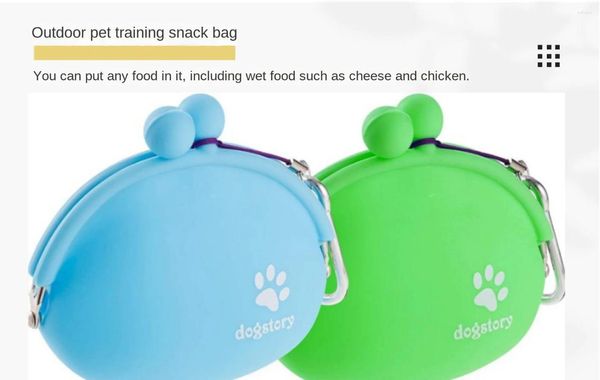 Переноска для собак, силиконовая сумка для закусок для домашних животных, тренировочный пакет, поясная сумка, детский кошелек для монет, ключ