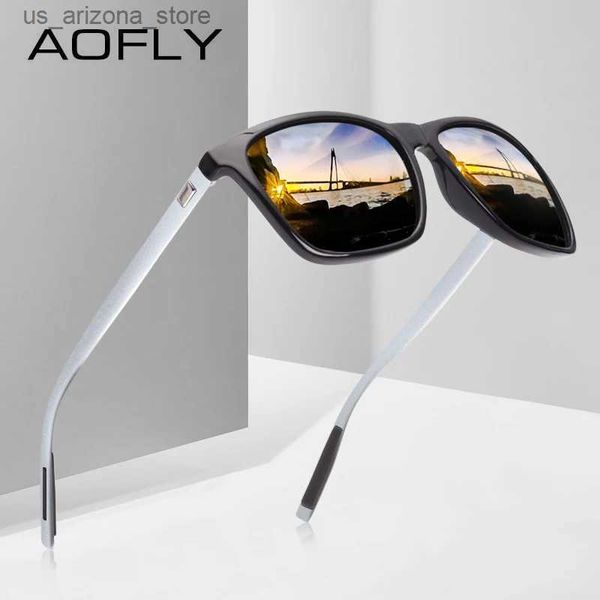 Sonnenbrillen AOFLY Klassische polarisierte Sonnenbrille Modestil Sonnenbrille für Männer/Frauen Vintage Markendesigner oculos de sol masculino UV400 Q240102