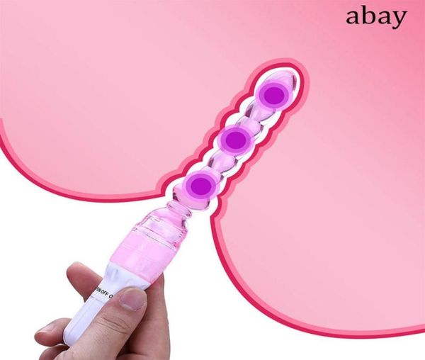 Gelatina anale butt plug vibratore giocattoli sexy per donne uomini coples giocattolo adulto dildo bastone perline potenti vibrazione erotica7625720