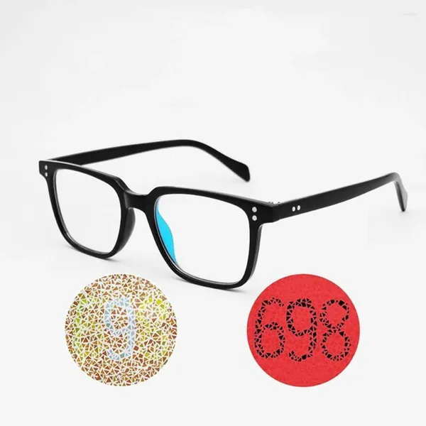 Sonnenbrillen für Menschen mit Rot-Grün-Farbenblindheit, Daltonismus und Farbschwäche, Kunststoff-Halbrahmen, beidseitig beschichtete Gläser
