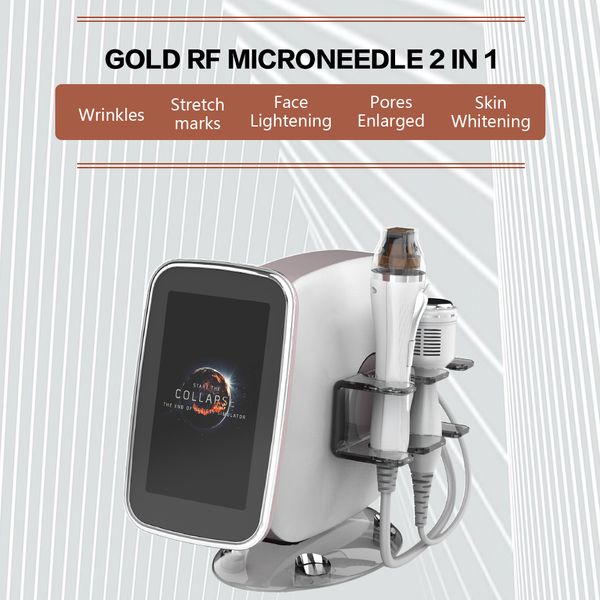 4 sondas fracionárias não invasivas máquina de microagulha RF martelo frio 2 em 1 rejuvenescimento da pele cicatriz reparação dispositivo de eletroporação de recapeamento da pele
