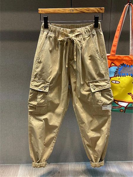 Calças masculinas americanas streetwear vintage carga homens roupas hip hop skate jogging harajuku calças casuais tendência jogger