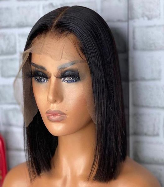 peruca curta bob com franja 100 cabelo humano brasileiro para mulheres negras perruque4567420