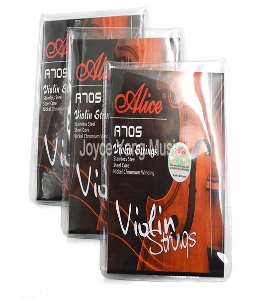 3 conjuntos de cordas de violino Alice A705, 4 cordas de aço inoxidável, núcleo de aço, cordas enroladas em níquel e cromo 5807567