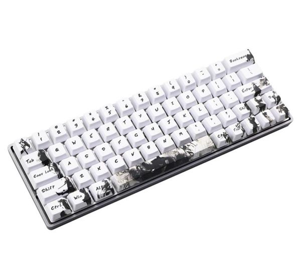 Dyesubbed pbt keycap perfil oem para interruptores mx gh60 rk61alt61annie poker gk61 gk64 dz60 teclado cavaleiro errante teclas 210618690564