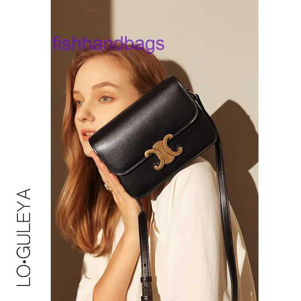 Celins's Classic Designer Fashion Bag Online-Shop Top Original-Großhandels-Tragetaschen Shop Tofu Black Gold Small Square mit echtem Logo