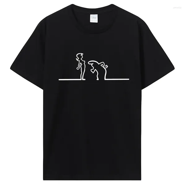 Männer T Shirts Männer Kleidung Linie Osvaldo Cavandoli TV T-shirt Sommer Baumwolle Hemd Lustige T-shirt Anime Männlich Geschenk Tees streetwear