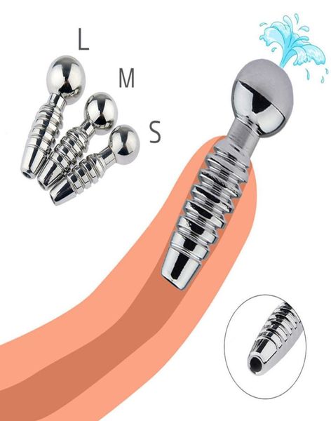 3 pezzi set maschio forma a vite uretra breve dilatatore spina uretrale suono giocattoli sexy per gli uomini masturbazione del pene5445032