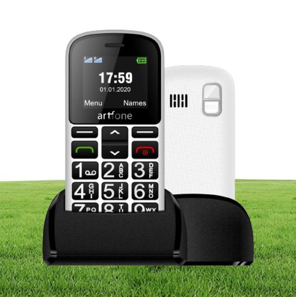 Artfone cs188 telefone móvel com botão grande, telefone móvel gsm atualizado para idosos com botão sos falando número 1400mah bateria 3011054