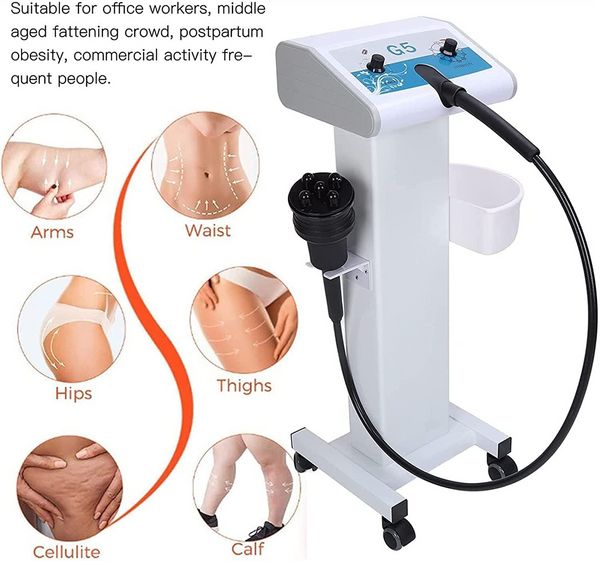 Высокочастотный электрический вибрационный массажер для похудения G5 с 5 массажными головками для тела, живота, талии, рук, спины