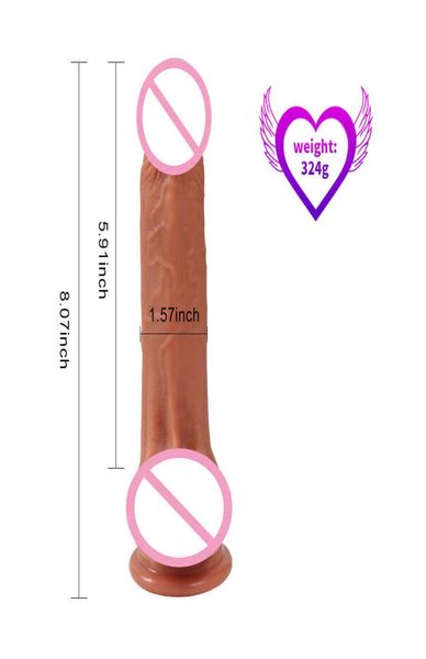 Lifelike 768 Polegada massageador vibrador realista brinquedo à prova dwaterproof água flexível mulher prazer adulto 2106184216927