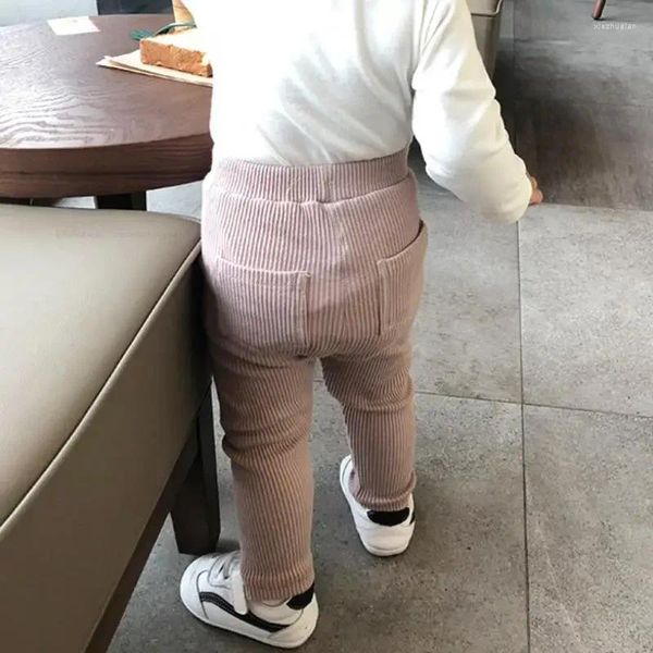 Pantaloni 2024 Primavera Autunno Lungo A Vita Alta Per I Bambini Neonate Ragazzo Cotone Morbido Leggings Pantaloni Della Tuta Bambino di Colore Della Caramella pantaloni