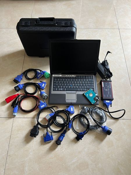 diagnóstico ferramenta dpa5 adaptador de protocolo Dearborn 5 scanner de caminhão para serviço pesado com laptop de kit bem completo instalado D630 4G