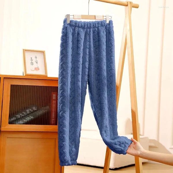 Женские брюки 2024, осень/зима, теплые спальные коралловые плюшевые утепленные большие домашние брюки с фланцем «Фея»