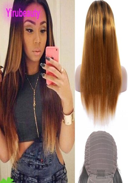 Cabelo humano peruano 1B30 Ombre Hair 13X4 Lace Front Wig Straight Virgin Hair Products 1B 301470697