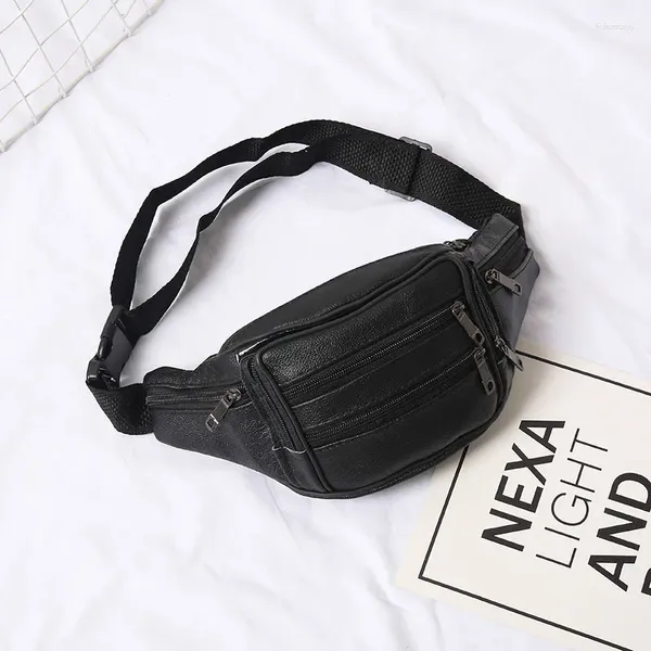 Taille Taschen Tasche Fanny Pack Männlich Echtes Leder Für Männer Frauen Gürtel Tasche Handtasche Schulter Bum Mann Känguru Hüfte Sack bauch Kreuz Banane