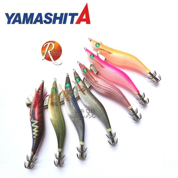 YAMASHITA 1.5-3.5 3g-20g gamberetti in legno luminoso calamari gancio pesca in mare su strada e false esche seppie morbide calamari seta esca in legno 240102