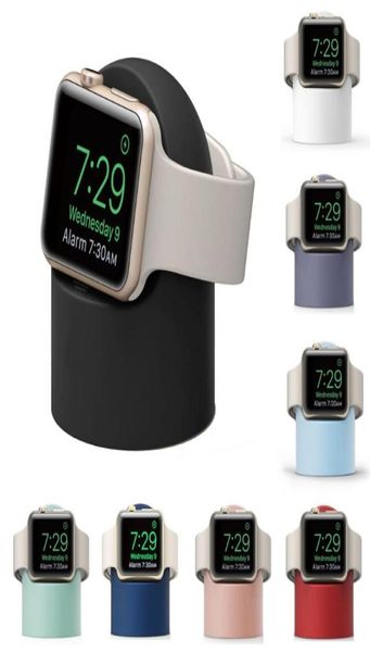 Suporte de carregamento de mesa para apple watch série 7 6 5 4 3 2 1 suporte de relógio de gerenciamento de cabo usb carregador de silicone base6373281