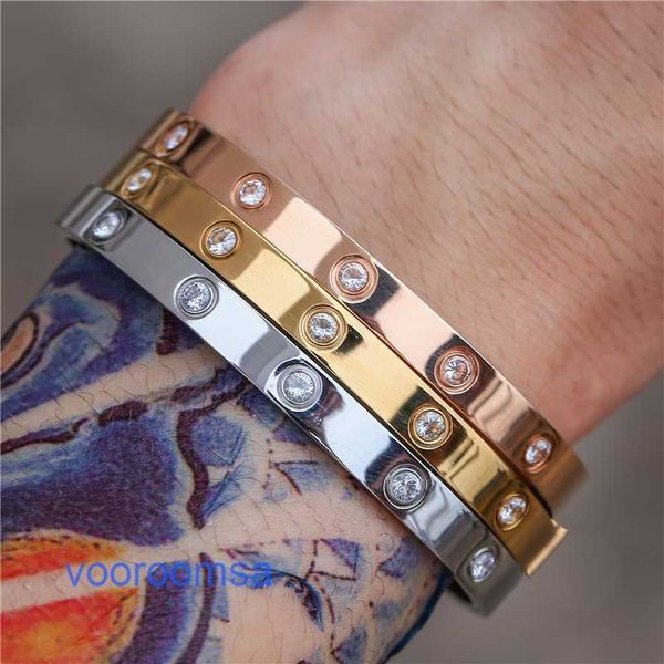 Beliebtes Luxus-Designer-Armband von Autoreifen, Zirkon-Titan-Stahl, Damenmode, Netz-Rot, trendiges, vielseitiges, personalisiertes Edelstahl-Armband mit Originalverpackung