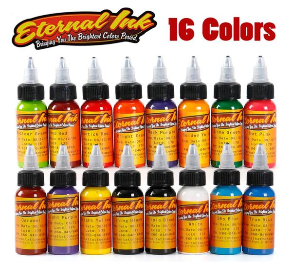 16 colori 30 ml bottiglia di inchiostro per tatuaggi nero permanente vernice per body art micro pigmento marrone sopracciglio eyeliner labbra tatuaggio arte bellezza8015497