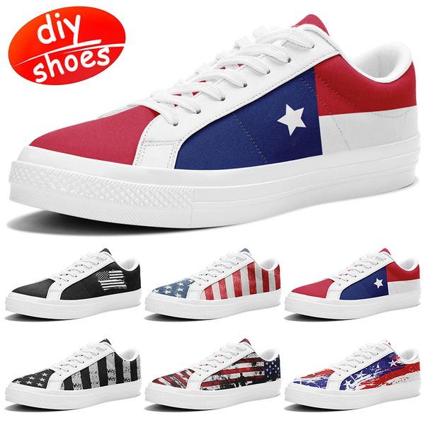 lage een ster 1910 Aangepaste schoenen skateboard schoenen liefhebbers diy schoenen Retro casual schoenen mannen vrouwen schoenen outdoor sneaker de Stars and the Stripes groot formaat eur 35-48