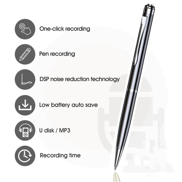 Übersetzer Mini Professional Recording Pen tragbarer Sprachrekorder Diktaphon Digital Sound -Rekord -Gerät Langzeit Audio Recorder MP3 -Anhänger