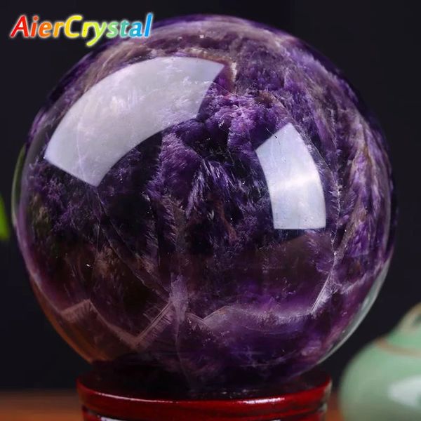 1PC natürliche Traum Amethyst Ball poliert Massage Kugel Ball Reiki Heilung Raum Dekor Kristall Handwerk Stein Globus Souvenirs 4-7cm240102