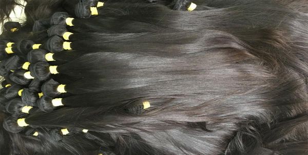 Cabelo liso brasileiro não processado, cabelo humano virgem premium, glamoroso, peruano, indiano, malaio, doador de cabelo, coleta de you9083994