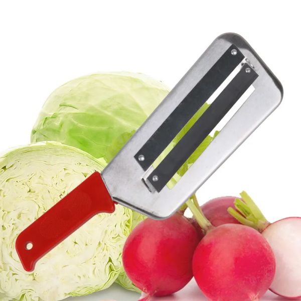 Gemüseschneider Messer Küche Obst Gemüse Werkzeuge Doppel 2 Klinge Slicing Küchenmesser Fischschuppenreiniger Messer Kohlschneider LL
