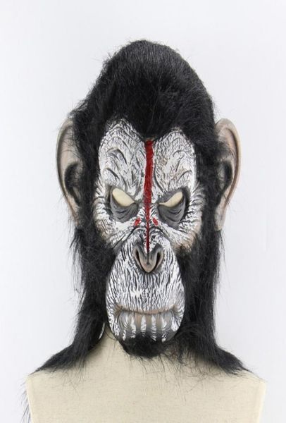 Planeta dos macacos halloween cosplay gorila masquerade máscara macaco rei trajes bonés máscara de macaco realista y2001037075228