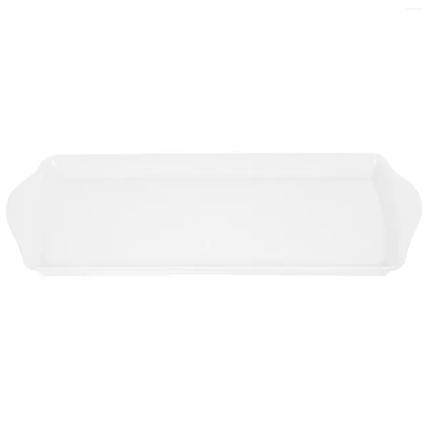 Platos bandeja Binaural bandejas de fiesta pan para comer fruta melamina decorativa mesa de servicio Rectangular almacenamiento de tazas