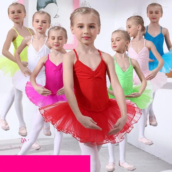 Abiti da ragazza all'ingrosso vestito da balletto per bambini per bambini tutu danza sopra il ginocchio mini abito da ballo regalo sottoveste per bambini