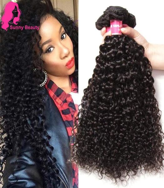 8a Malezya kıvırcık saç örgüsü 3 demetler çok kalın remy insan saçı atkısı kimyasal kinkys curl 30 28 26 24 12 10 8inch5847698