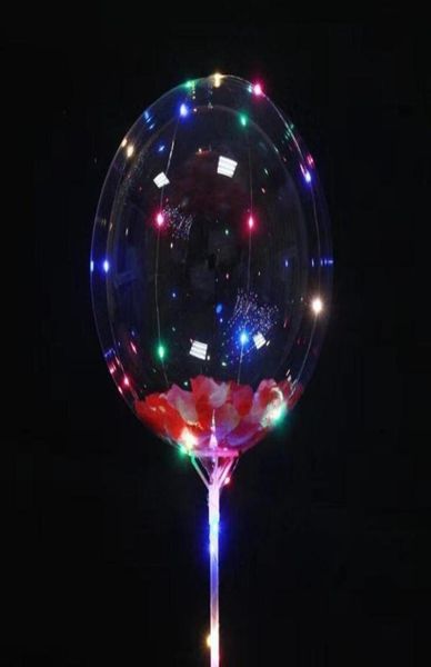 Leuchtende LED-Bobo-Ballonschnur, Helium, transparente Ballons, Stäbe, Hochzeit, Geburtstag, Party-Dekorationen, Kinder, klare LEDs, Licht, Balloo3829931