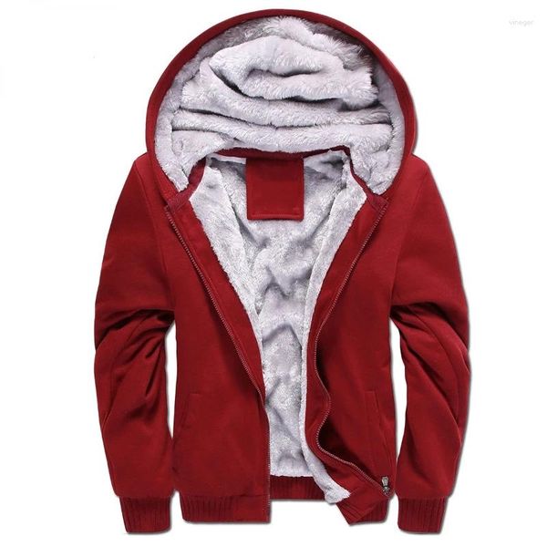 Sweats à capuche pour hommes AEMAPE marque hiver décontracté sweat survêtement hommes vestes à capuche manteau chaud grande taille épais sweat à capuche polaire