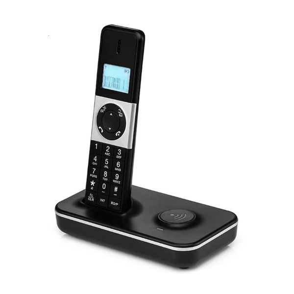 Telefone fixo sem fio com display de chamada - Telefone digital D1002 para uso doméstico e no escritório 240102