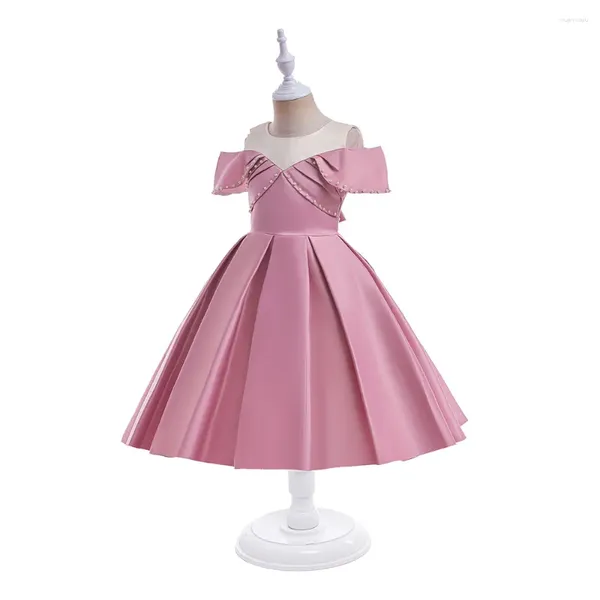 Mädchen Kleider Kinder Für Mädchen Prinzessin Tutu Kostüme Vestidos Design Satin Geburtstag Party Abendkleid Brautjungfer Rock