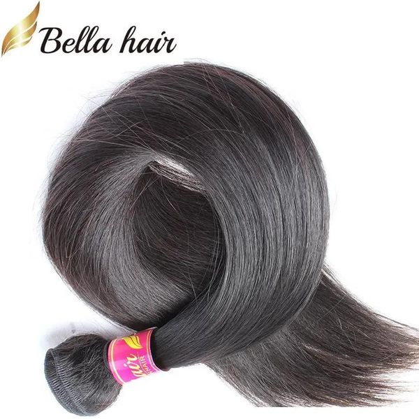 Tressen 830 Peruanisches Echthaar Bundles Gerade Menschliches Echthaar Schussverlängerungen Natürliche Farbe 1 STÜCK Einzelhandel Bella Hair