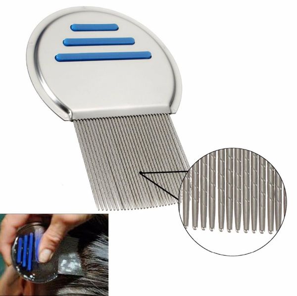 3Colors Edelstahl -Terminator Lice Comb Nit Kinder Haare RID -Kopfläuse Superdichte Zähne entfernen Nits Kamm 3929273