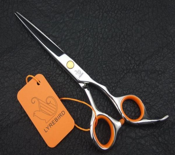 Lyrebird tesoura de cabeleireiro, tesoura de barbeiro 55 polegadas parafuso dourado laranja link embalagem simples NEW6328096
