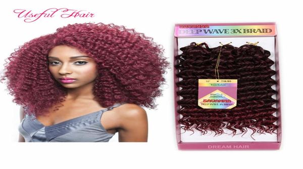 Tress beach curl extensões de cabelo brasileiro extensões de cabelo de crochê trança sintética cabelo jerry curldeep wave marley tranças 8783931