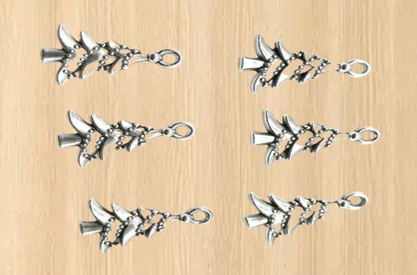 200pcs Weihnachtsbaum Antike Silberschütze Anhänger Schmuck DIY Halskette Armband Ohrringe Zubehör 2114 mm anpassen Generatio4034286