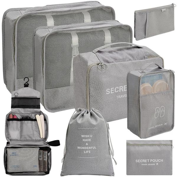 78 шт. набор из катионного волокна, дорожная сумка для хранения одежды, аккуратный органайзер, сумки для багажа для упаковки Cube 240102