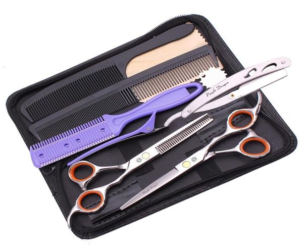 Friseurscheren-Set, 55 Zoll, 6 Zoll, Edelstahl, Silber, professionelle Haarschere, Friseursalon, Friseurschere, Haarschnitt-Set 4235646