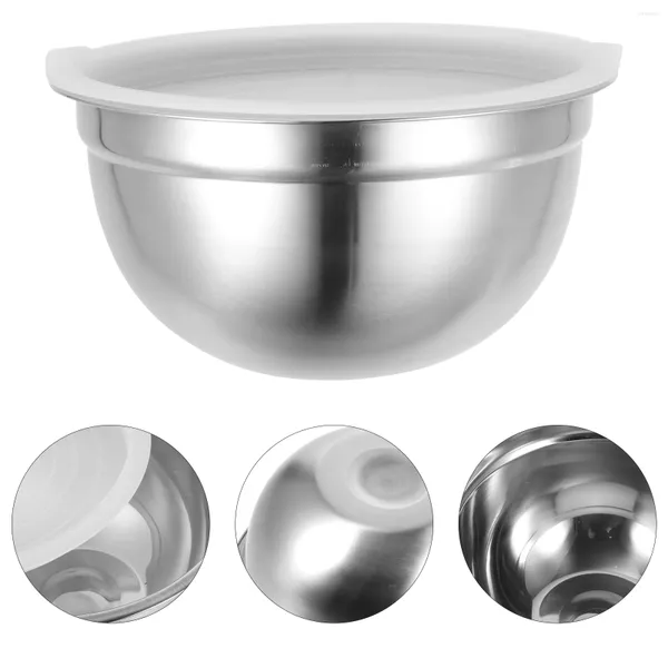 Чаши для смешивания силиконовой основы и миски для салата из нержавеющей стали, металл для взбивания яиц для кухни
