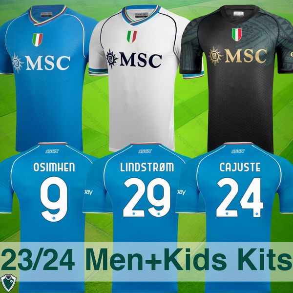 23 24 Napoli Soccer Jerseys - Editions.Premium for Fans - Home, Away, Third Kits, Kids' Collection. Nome de personalização de vários tamanhos, número