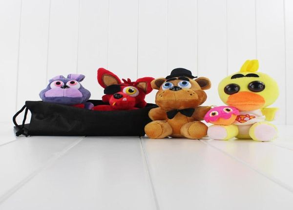 Spiel Five Nights at Freddy039s Plüsch FNAF Bonnie Foxy Freddy Plüschtier Gefüllte weiche Puppen mit Aufbewahrungstasche 13CM18CM1807195