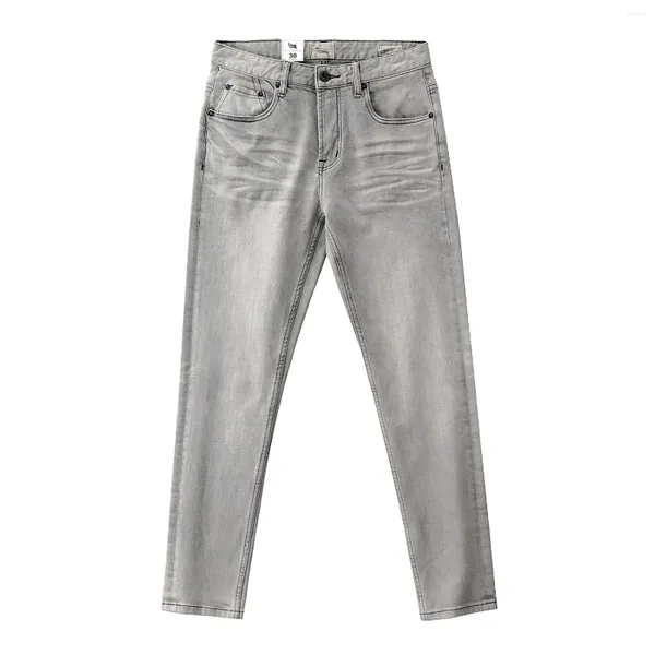 Herren-Jeans, Frühlings-Herbst-Schwergewichts-Waschung im amerikanischen Stil, Vintage-Freizeithose, einfarbig, vielseitig, locker, einfache Jugend-Denim-Hose