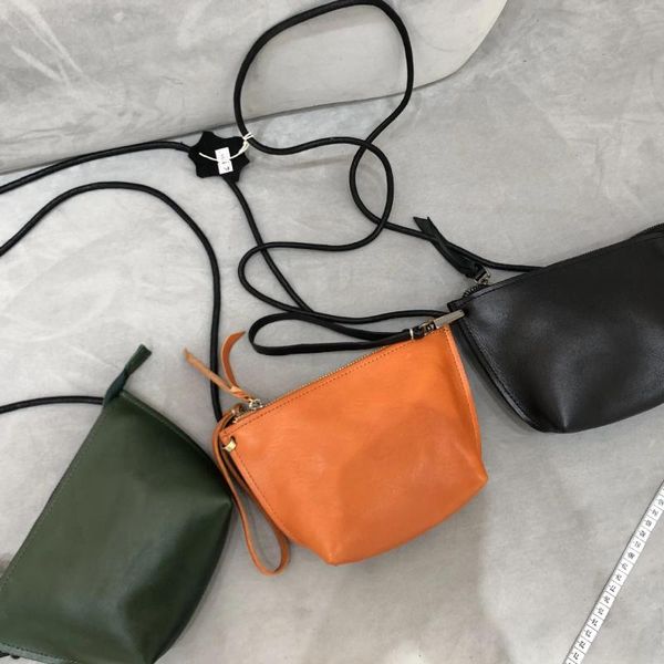 Akşam çantaları vintage deri el işi üst katmanlı omuz omuz crossbody kadınlar küçük çanta cep telefonu cüzdan ve çanta